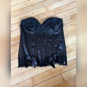 Starline black lace‎ corset bustier top